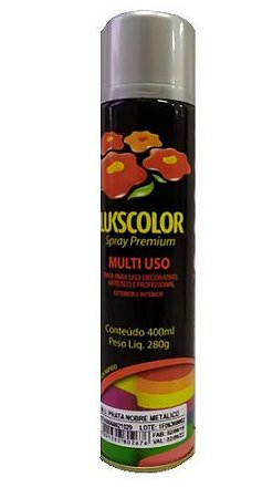 TINTA SPRAY LUKSCOLOR PRATA INTERIOR