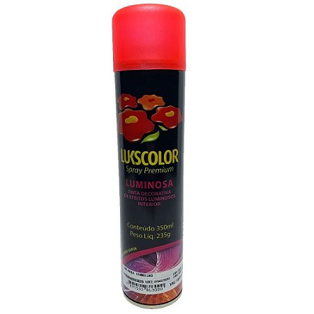TINTA SPRAY LUKSCOLOR VERMELHA LUMINOSA 350ML