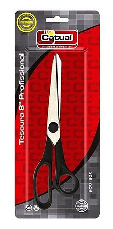 TESOURA INOX 9. 2,5MM CABO PRETO CATUAI