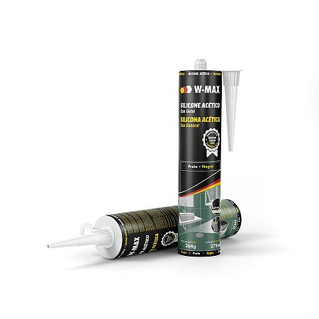 SILICONE ACT W-MAX USO GERAL PRETO 275ML