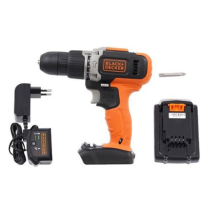 PARAFUSADEIRA E FURADEIRA BLACKDECKER  20V COM 2 VELOCIDADES