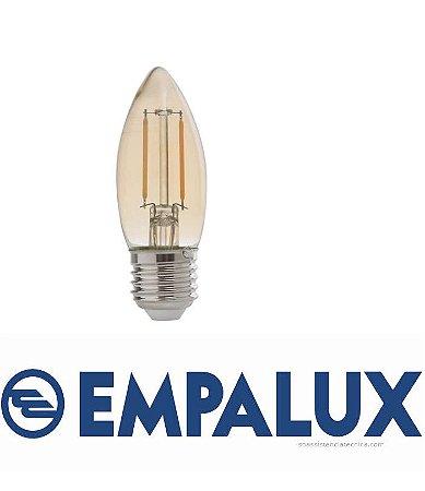LÂMPADA VELA LED BRANCO QUENTE 3000K 2W E-27 EMPALUX