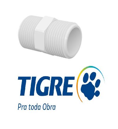 NIPLE ROSCÁVEL TIGRE 1/2 BRANCO