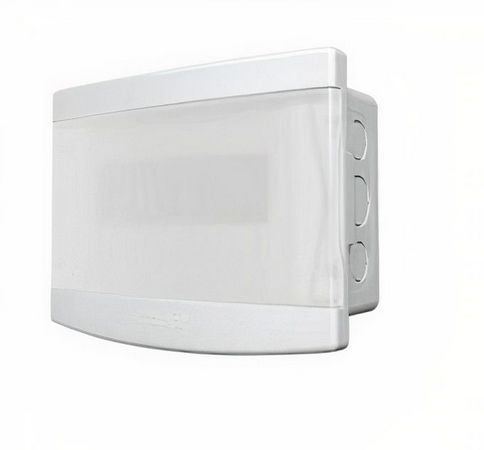 QUADRO DISTRIBUIÇÃO EMBUTIR 6/8 DISJUNTOR TAMPA TRANPARENTE SEM BARRAMENTO