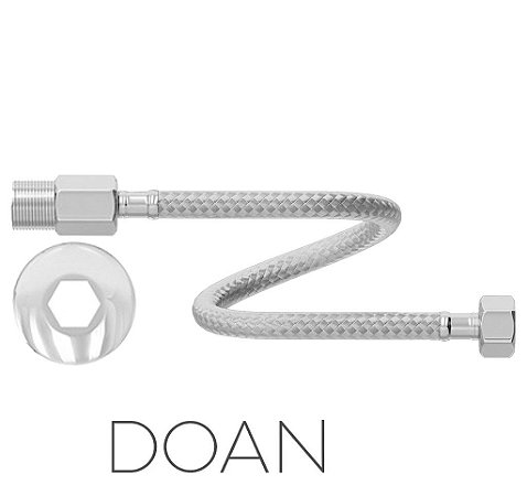 ENGATE FLEX AÇO INOX  40CM AC03 DOAN