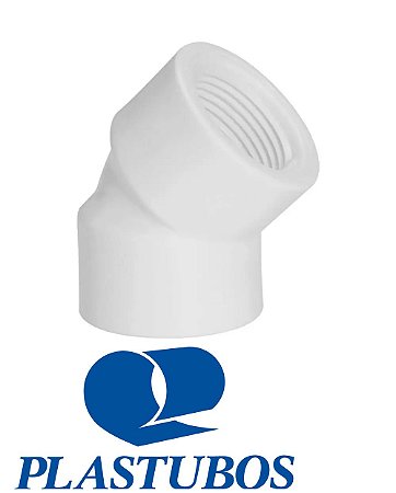 JOELHO ROSCAVEL BRANCO PLASTUBOS  45° 3/4"