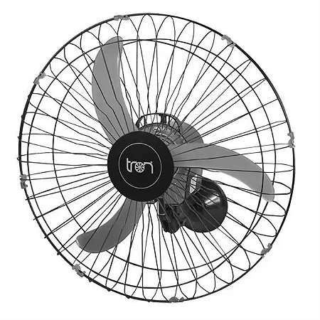 VENTILADOR OSCILANTE PAREDE BIVOLT 50CM PRETO TRON