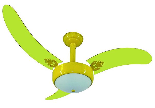 VENTILADOR LUMINÁRIA MAX 522 AMARELO RIOPRELUSTRE