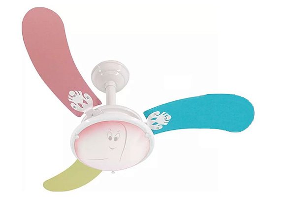 VENTILADOR 52013 BRANCO COM PÁS MDF COLORIDA TRON