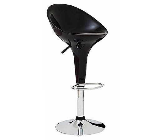 BANQUETA LOTUS COM ENCOSTO PRETA MOR