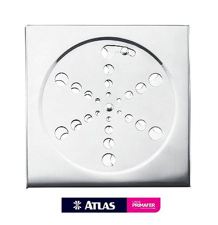 GRELHA PARA CAIXA SIFONADA 15X15CM SEM CAIXA INOX ATLAS