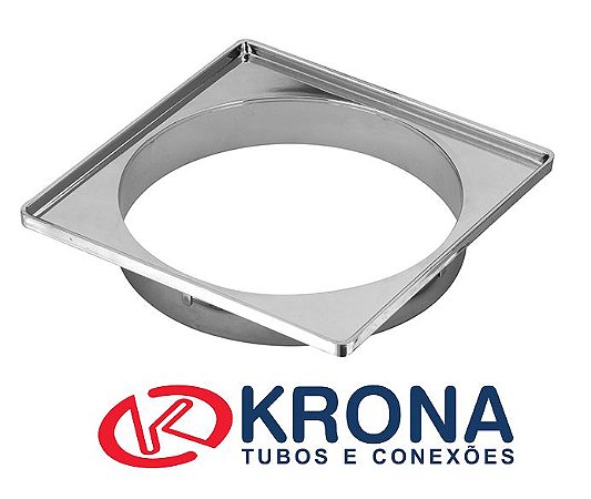 PORTA GRELHA KRONA QUADRADA CROMADA 100MM