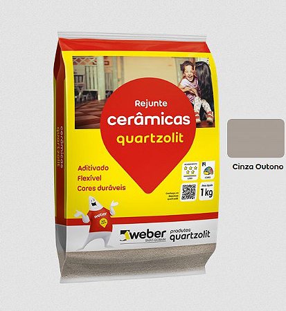 REJUNTE QUARTZOLIT 1KG CINZA OUTONO