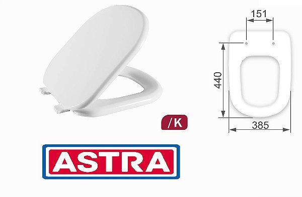 ASSENTO ASTRA SABATINI ALMOFADADO BRANCO
