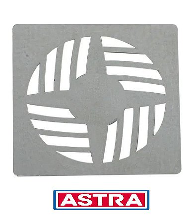 GRELHA ASTRA QUADRADO CROMADO 15CM GR18