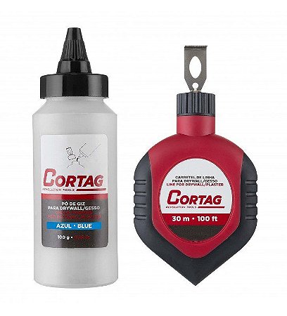 CARRETEL DE LINHA 30M GIZ AZUL PARA DRYWAL