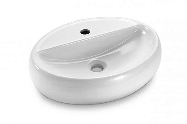 CUBA ICASA APOIO OVAL PARA MESA 49X38CM BRANCO