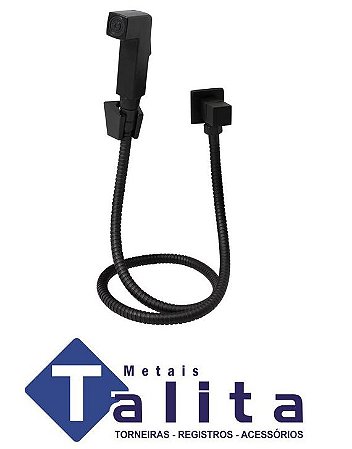 DUCHA TALITA HIGIÊNICA QUADRA SLIM 2932 PRETA 1/4