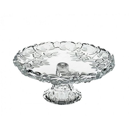 PRATO BOLO DE CRISTAL KAREN COM PÉ 24CM