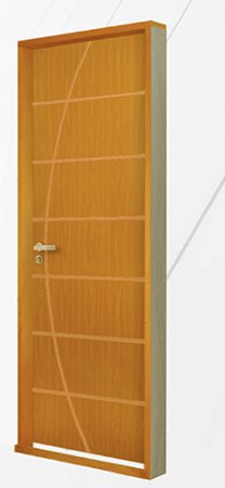 PORTA MGM NEBLINA 215X84X12CM MOGNO DIREITA
