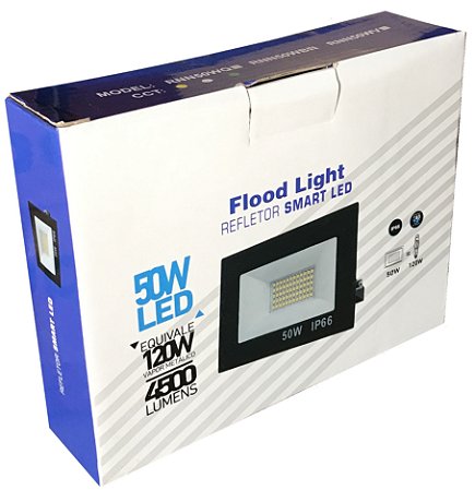 REFLETOR LED 50W BIVOLT 6500K FLOOD LIGHT