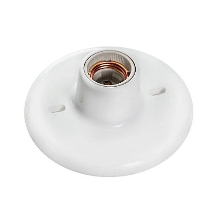 PLAFON FOXLUX COM SOQUETE PORCELANA  BRANCO E-27