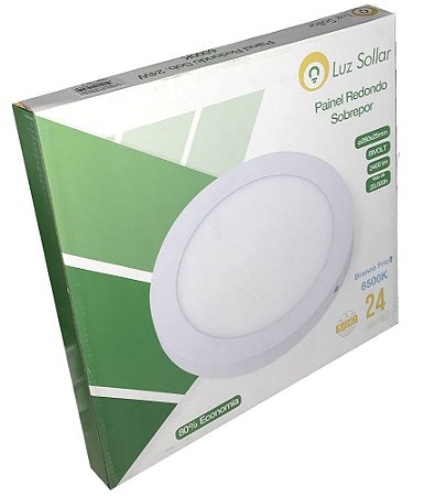 PLAFON LED SOBREPOR REDONDO 24W 6500W LUZ SOLAR