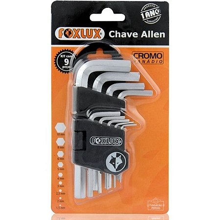 CHAVE ALLEN FOXLUX CR-V COM 9 PEÇAS