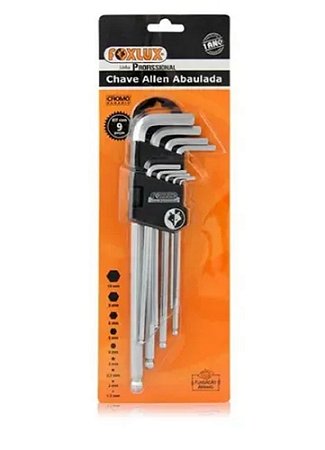CHAVE ALLEN ABAULADA FOXLUX COM 9 PEÇAS
