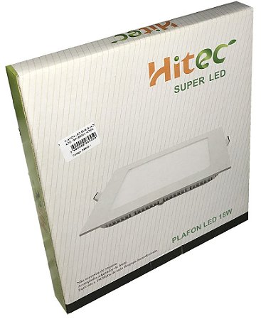 PLAFON LED EMBUTIR QUADRADO 18W 3000K HITEC