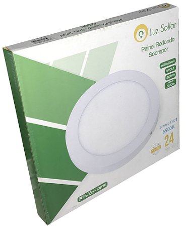 PAINEL LED EMBUTIR REDONDO 24W BRANCO FRIO LUZ SOLLAR