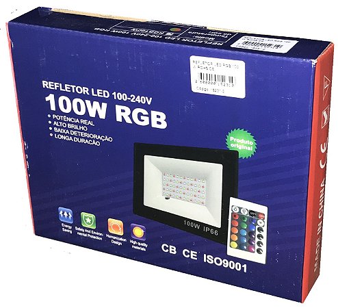 REFLETOR LED RGB 100W ROHS CE