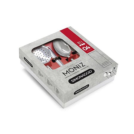 CONJUNTO COM 4 UTENSÍLIOS PARA COZINHA SIMONAGGIO
