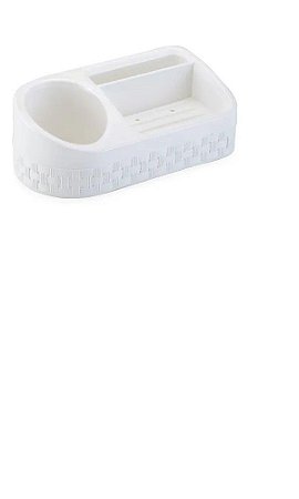 PORTA SABONETEIRA DETERGENTE COM BASE BRANCA NINTRONPLAST