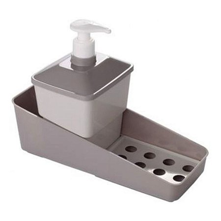CONJUNTO PORTA DETERGENTE 600ML BEGE PLASUTIL