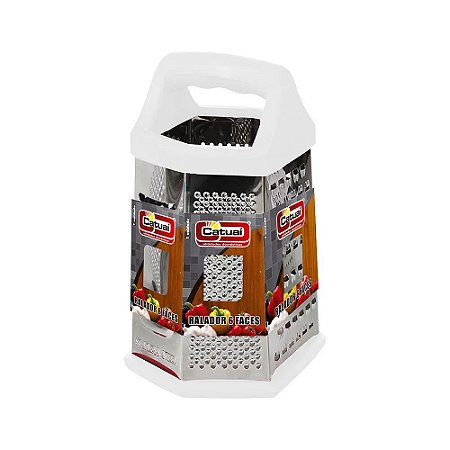 RALADOR INOX 9 COM CABO PLASTICO 6 FACES CATUAI
