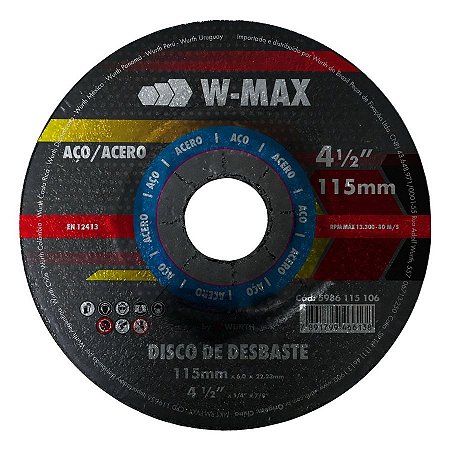 DISCO DESBASTE W-MAX 115X6.0X22.2MM