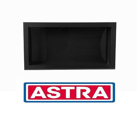NICHO PLÁSTICO RETANGULAR 30X60X8 PRETO
