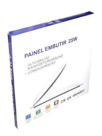 PLAFON EMBUTIR QUADRADO 25W ROHS CE