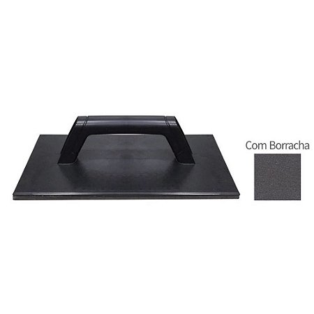 DESEMPENADEIRA  PLÁSTICA COM BORRACHA 17X30 PRETA METASUL