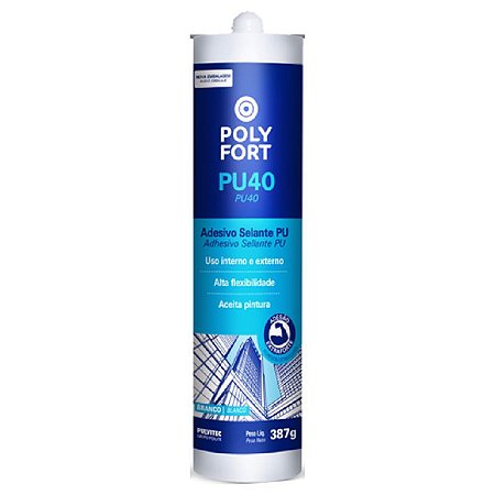 SILICONE PU40 CINZA 387G POLIFORT