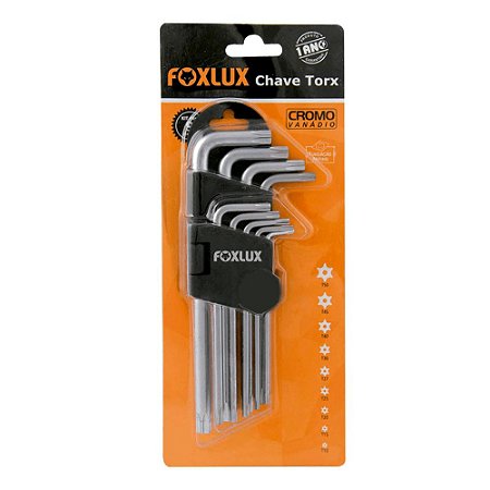 CHAVE TORX JOGO COM 9 PEÇAS CR-V FOXLUX
