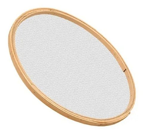 PENEIRA ARO 55CM ARROZ ABA DE MADEIRA