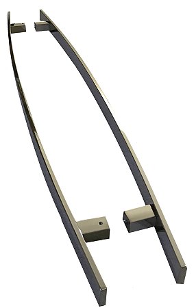 PUXADOR BARRA CHATA CURVO INOX 400