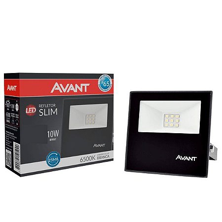 REFLETOR LED 10W 6500K SLIM AVANT