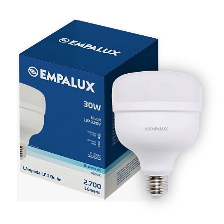 LÂMPADA LED BULBO 30W BIVOLT 6500K EMPALUX