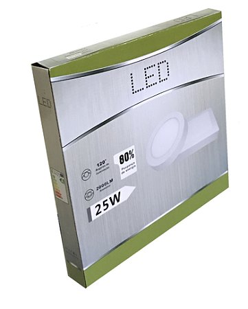 PLAFON LED SOBREPOR REDONDO 25W 6500K