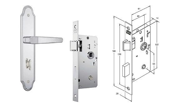 FECHADURA STAM 823/03 ESPELHO INOX WC