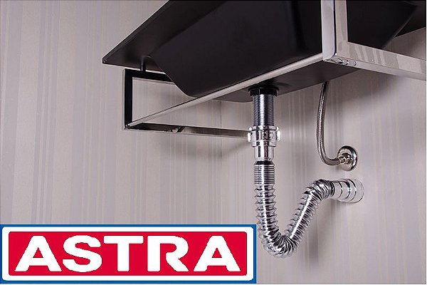 SIFÃO SANFONADO UNIVERSAL CROMADO ASTRA