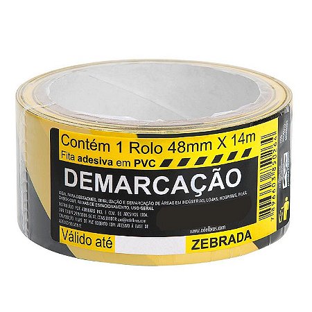 FITA DE DEMARCAÇÃO SOLO AMARELA/PRETA 48MM X 14M WÜRTH